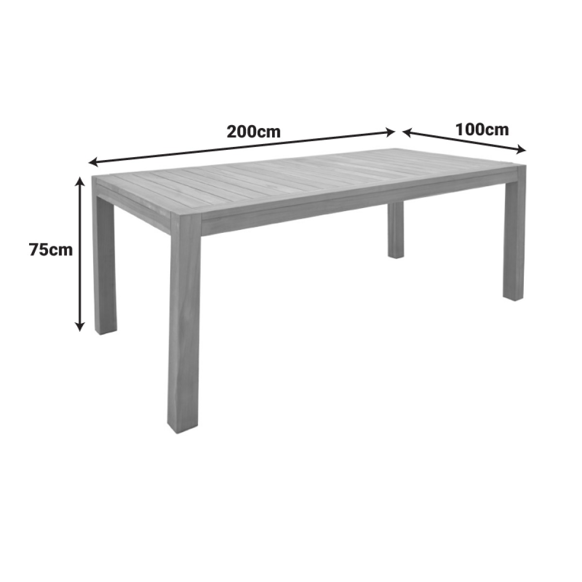 Τραπέζι Vocaly pakoworld teak ξύλο σε φυσική απόχρωση 200x100x75εκ Τραπέζι Vocaly pakoworld teak ξύλο σε φυσική απόχρωση 200x100x75εκ