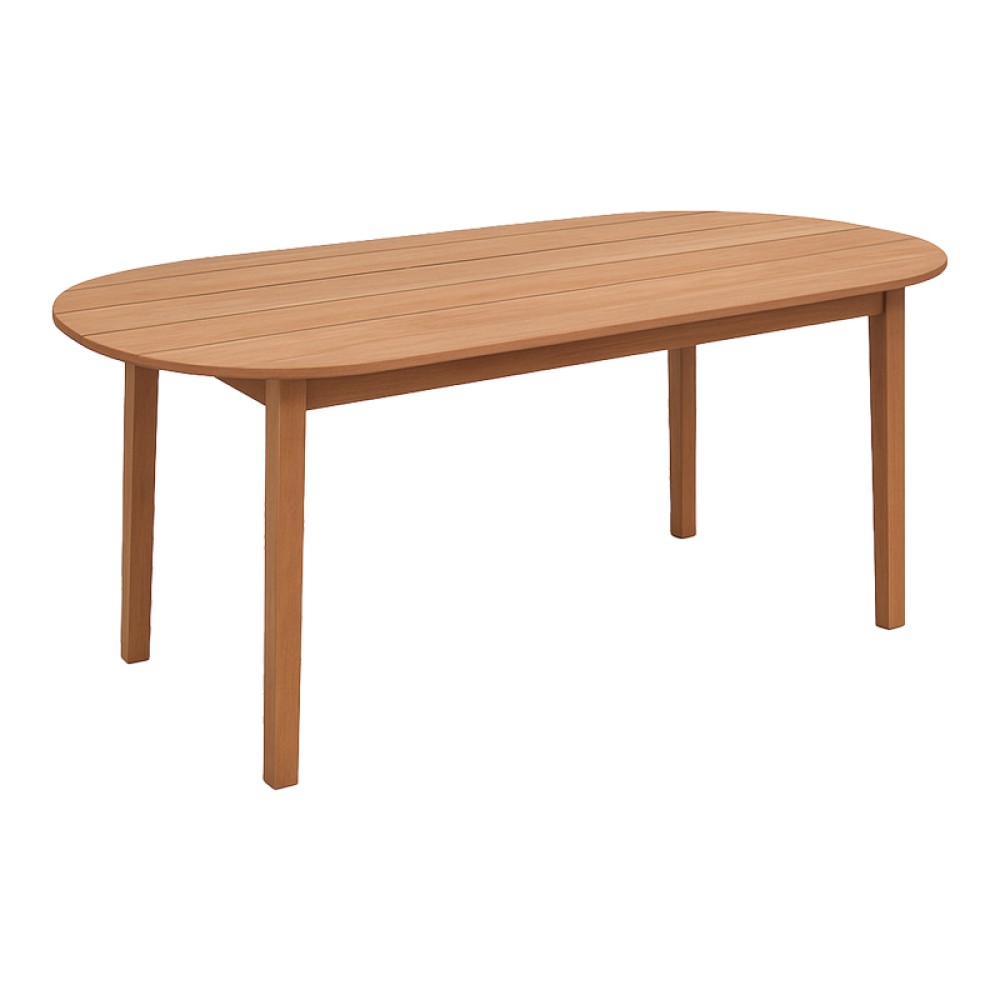 Τραπέζι Skyl pakoworld teak ξύλο σε φυσική απόχρωση 190x90x75εκ