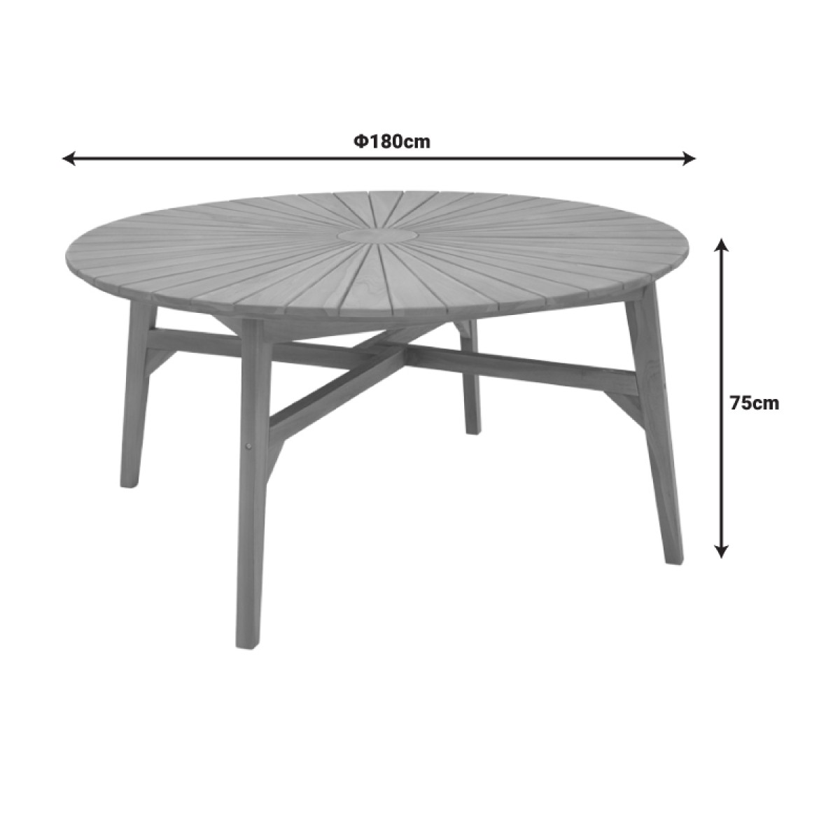 Τραπέζι Colen pakoworld teak ξύλο σε φυσική απόχρωση Φ180x75εκ Τραπέζι Colen pakoworld teak ξύλο σε φυσική απόχρωση Φ180x75εκ