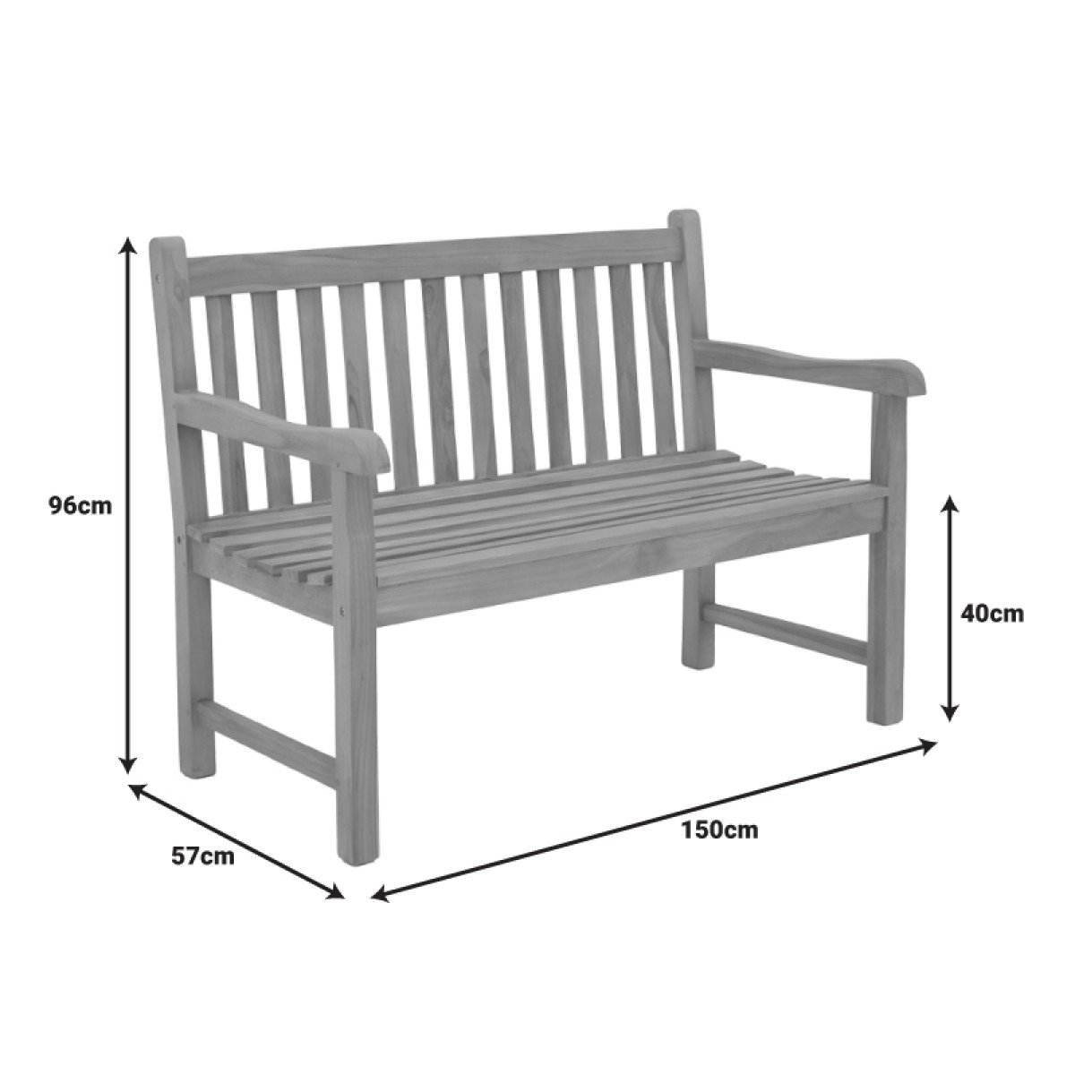 Καναπές Nat pakoworld teak ξύλο σε φυσική απόχρωση 120x57x96εκ Καναπές Nat pakoworld teak ξύλο σε φυσική απόχρωση 120x57x96εκ