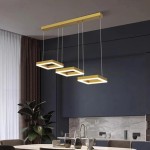 Φωτιστικό οροφής τρίφωτο Benor pakoworld led μέταλλο χρυσό 70x20x15εκ