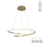 Φωτιστικό οροφής Rexon pakoworld led μέταλλο χρυσό Φ49x12εκ