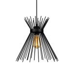 Φωτιστικό οροφής Candle I pakoworld E27 μέταλλο μαύρο Φ25x30εκ