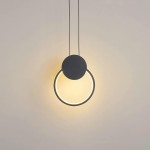 Φωτιστικό οροφής Ganden pakoworld led μαύρο μεταλλικό Φ26,5x20εκ