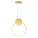 Φωτιστικό οροφής Ganden pakoworld led χρυσό μεταλλικό Φ26,5x20εκ