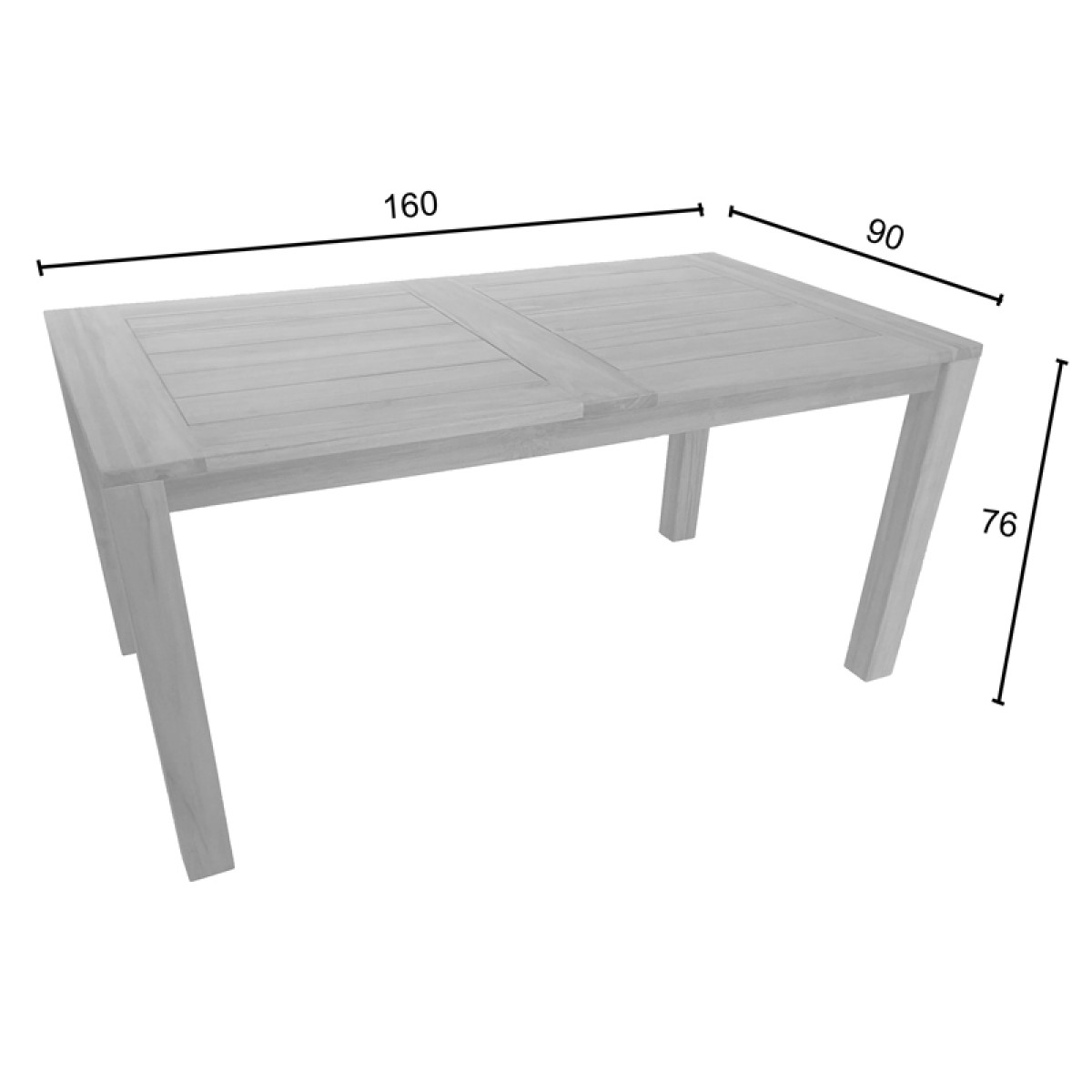 Τραπέζι Pablo pakoworld teak ξύλο σε φυσική απόχρωση 160x90x76εκ Τραπέζι Pablo pakoworld teak ξύλο σε φυσική απόχρωση 160x90x76εκ