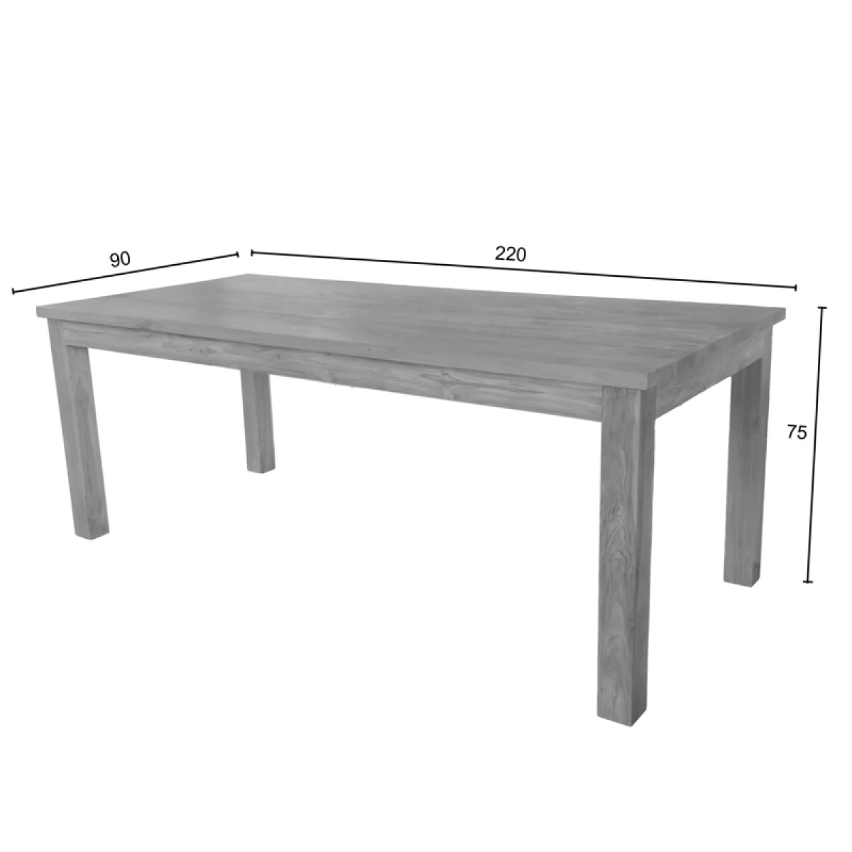 Τραπέζι Wooly pakoworld teak ξύλο σε φυσική απόχρωση 220x90x75εκ Τραπέζι Wooly pakoworld teak ξύλο σε φυσική απόχρωση 220x90x75εκ