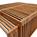 Τραπέζι Tinnie I pakoworld σετ 2τεμ teak ξύλο σε φυσική απόχρωση Τραπέζι Tinnie I pakoworld σετ 2τεμ teak ξύλο σε φυσική απόχρωση