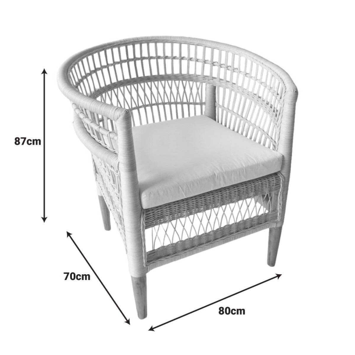 Πολυθρόνα Necorian paakoworld teak ξύλο με pe rattan σε φυσική απόχρωση και λευκό μαξιλάρι 80x70x87εκ Πολυθρόνα Necorian paakoworld teak ξύλο με pe rattan σε φυσική απόχρωση και λευκό μαξιλάρι 80x70x87εκ