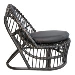 Πολυθρόνα Tromso paakoworld pe rattan σε μαύρη απόχρωση με μαύρο μαξιλάρι 80x85x98εκ Πολυθρόνα Tromso paakoworld pe rattan σε μαύρη απόχρωση με μαύρο μαξιλάρι 80x85x98εκ
