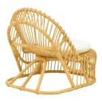 Πολυθρόνα Tromso paakoworld pe rattan σε φυσική απόχρωση με εκρού χρώμα μαξιλάρι 80x85x98εκ Πολυθρόνα Tromso paakoworld pe rattan σε φυσική απόχρωση με εκρού χρώμα μαξιλάρι 80x85x98εκ