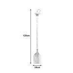 Διακοσμητικό τοίχου κουπί Boon Inart μαόνι ξύλο σε λευκή-φυσική απόχρωση 20x3x120εκ