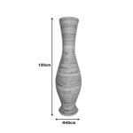 Βάζο Virnia Inart pe rattan σε φυσική απόχρωση Φ40x100εκ