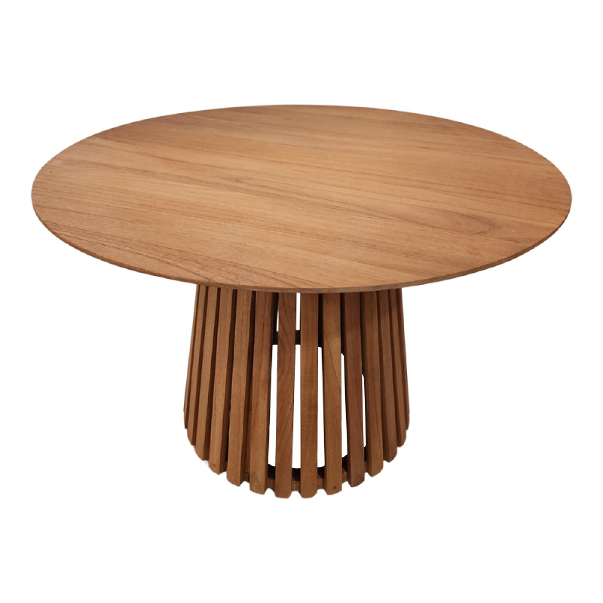 Τραπέζι Kenda Ι pakoworld mindi ξύλο σε φυσική απόχρωση Φ120x75εκ