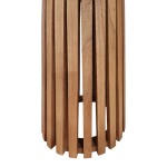 Τραπέζι Kenda I pakoworld mindi ξύλο σε φυσική απόχρωση Φ80x75εκ