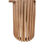 Βάση τραπεζιού εσωτερικού χώρου Galy I pakoworld mindi ξύλο σε φυσική απόχρωση Φ60x75εκ