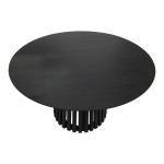 Τραπέζι Kenda I pakoworld mindi ξύλο μαύρο Φ120x75εκ
