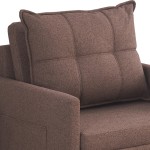 Πολυθρόνα-κρεβάτι Barzene pakoworld καφέ ύφασμα 96x83x75εκ Πολυθρόνα-κρεβάτι Barzene pakoworld καφέ ύφασμα 96x83x75εκ