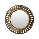 Καθρέπτης Atic Inart σε χρυσή αντικέ απόχρωση Φ50.8x5.3εκ Καθρέπτης Atic Inart σε χρυσή αντικέ απόχρωση Φ50.8x5.3εκ