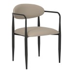 Πολυθρόνα Kalone pakoworld pu σε γκρι-μπεζ απόχρωση 56x55x78εκ