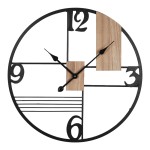 Ρολόι τοίχου Quarta Inart μέταλλο σε μαύρη απόχρωση 60x2.5x60εκ Ρολόι τοίχου Quarta Inart μέταλλο σε μαύρη απόχρωση 60x2.5x60εκ