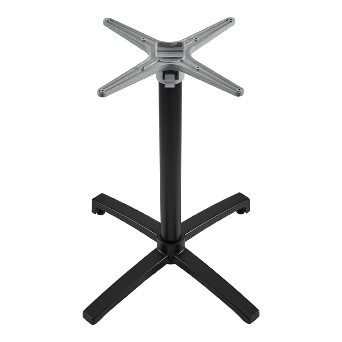 Βάση τραπεζιού Levo pakoworld μεταλλική σε μαύρη απόχρωση 69x69x73εκ