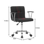 Καρέκλα γραφείου Buleco pakoworld pu σε μαύρη απόχρωση 56x46x74-86εκ Καρέκλα γραφείου Buleco pakoworld pu σε μαύρη απόχρωση 56x46x74-86εκ