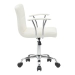 Καρέκλα γραφείου Buleco pakoworld pu σε λευκή απόχρωση 56x46x74-86εκ Καρέκλα γραφείου Buleco pakoworld pu σε λευκή απόχρωση 56x46x74-86εκ