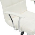 Καρέκλα γραφείου Buleco pakoworld pu σε λευκή απόχρωση 56x46x74-86εκ Καρέκλα γραφείου Buleco pakoworld pu σε λευκή απόχρωση 56x46x74-86εκ