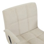 Καρέκλα γραφείου Buleco pakoworld μπεζ ύφασμα 56x46x74-86εκ