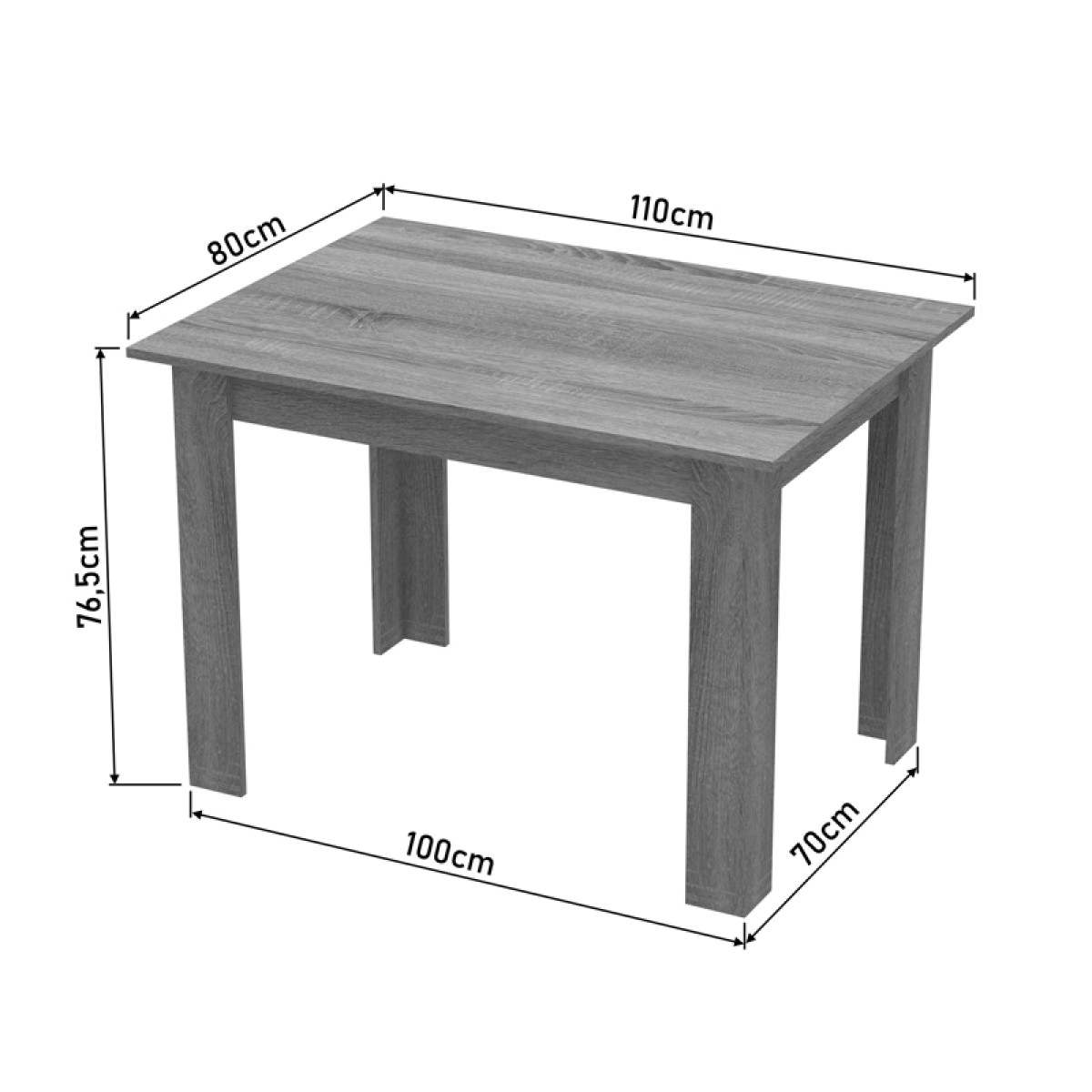 Τραπέζι Manka pakoworld σε wenge απόχρωση 110x80x77εκ Τραπέζι Manka pakoworld σε wenge απόχρωση 110x80x77εκ