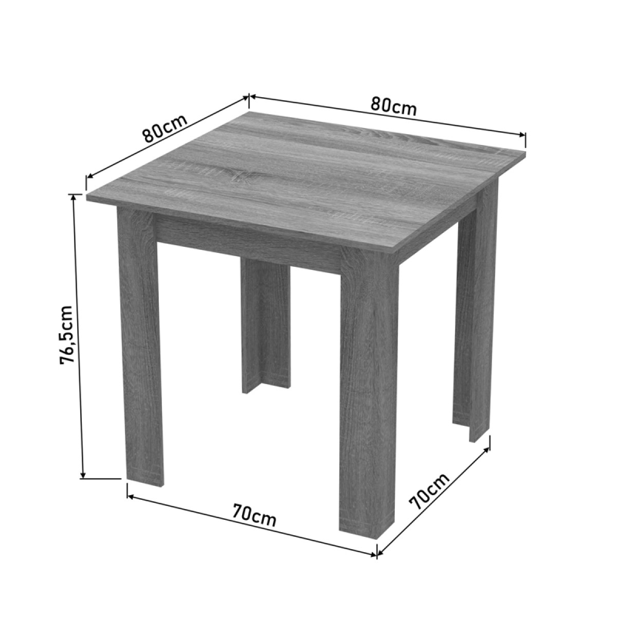 Τραπέζι Manka I pakoworld σε λευκή απόχρωση 80x80x77εκ Τραπέζι Manka I pakoworld σε λευκή απόχρωση 80x80x77εκ