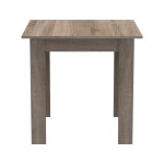 Τραπέζι Manka I pakoworld σε sonoma truffle απόχρωση 80x80x77εκ