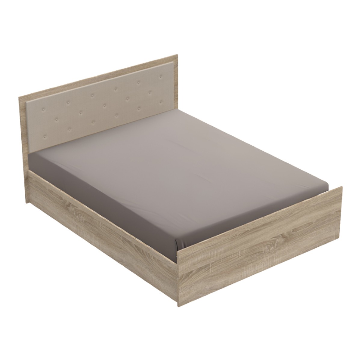 Κρεβάτι διπλό Vita Plus pakoworld σε sonoma απόχρωση 160x200εκ Κρεβάτι διπλό Vita Plus pakoworld σε sonoma απόχρωση 160x200εκ