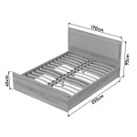 Κρεβάτι διπλό Vita Plus pakoworld σε sonoma απόχρωση 160x200εκ Κρεβάτι διπλό Vita Plus pakoworld σε sonoma απόχρωση 160x200εκ