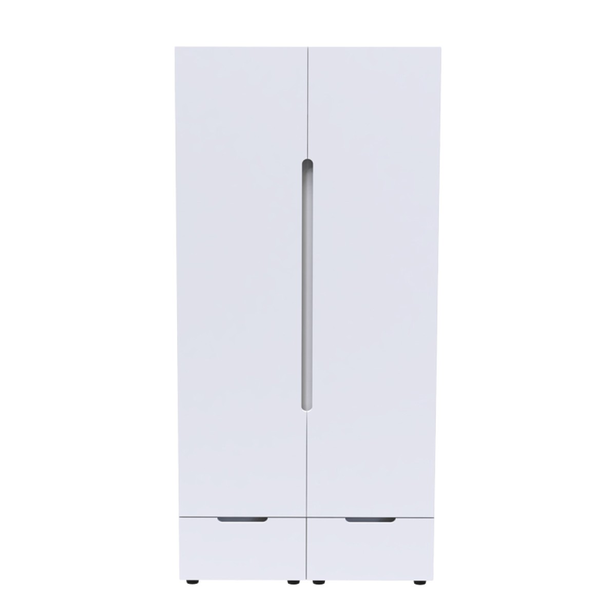 Ντουλάπα δίφυλλη Afina pakoworld mdf σε λευκή glossy απόχρωση 100x57x213εκ Ντουλάπα δίφυλλη Afina pakoworld mdf σε λευκή glossy απόχρωση 100x57x213εκ
