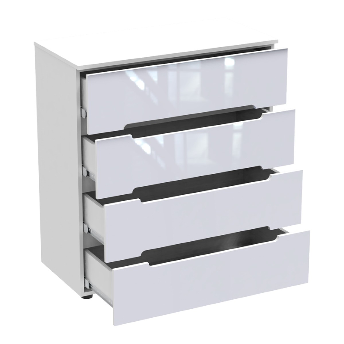 Συρταριέρα Afina pakoworld mdf σε λευκή glossy απόχρωση 90x44x101εκ Συρταριέρα Afina pakoworld mdf σε λευκή glossy απόχρωση 90x44x101εκ