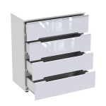 Συρταριέρα Afina pakoworld mdf σε λευκή glossy απόχρωση 90x44x101εκ Συρταριέρα Afina pakoworld mdf σε λευκή glossy απόχρωση 90x44x101εκ
