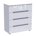 Συρταριέρα Afina pakoworld mdf σε λευκή glossy απόχρωση 90x44x101εκ Συρταριέρα Afina pakoworld mdf σε λευκή glossy απόχρωση 90x44x101εκ