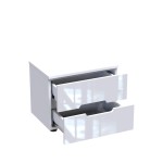Κομοδίνο Afina pakoworld mdf σε λευκή glossy απόχρωση 50x35x41εκ Κομοδίνο Afina pakoworld mdf σε λευκή glossy απόχρωση 50x35x41εκ