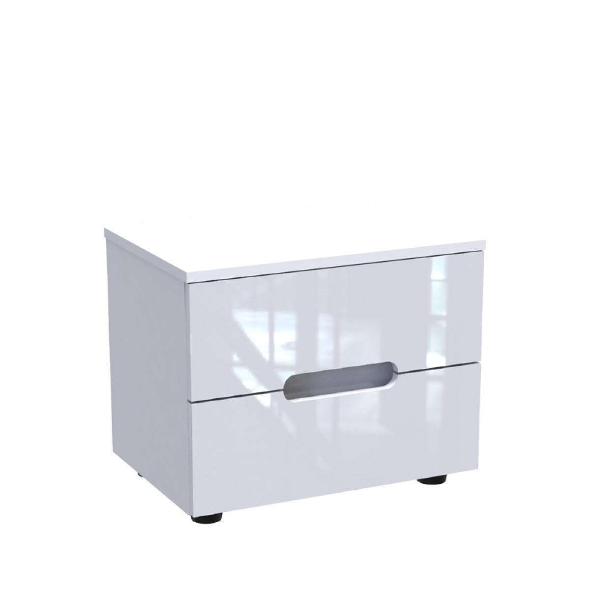 Κομοδίνο Afina pakoworld mdf σε λευκή glossy απόχρωση 50x35x41εκ Κομοδίνο Afina pakoworld mdf σε λευκή glossy απόχρωση 50x35x41εκ
