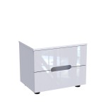 Κομοδίνο Afina pakoworld mdf σε λευκή glossy απόχρωση 50x35x41εκ Κομοδίνο Afina pakoworld mdf σε λευκή glossy απόχρωση 50x35x41εκ