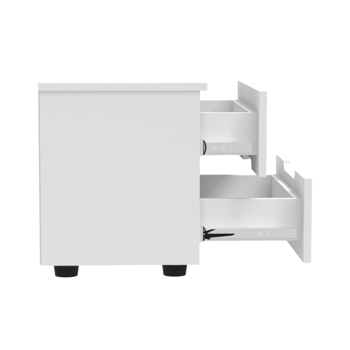 Κομοδίνο Afina pakoworld mdf σε λευκή glossy απόχρωση 50x35x41εκ Κομοδίνο Afina pakoworld mdf σε λευκή glossy απόχρωση 50x35x41εκ