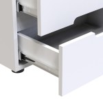 Κομοδίνο Afina pakoworld mdf σε λευκή glossy απόχρωση 50x35x41εκ Κομοδίνο Afina pakoworld mdf σε λευκή glossy απόχρωση 50x35x41εκ