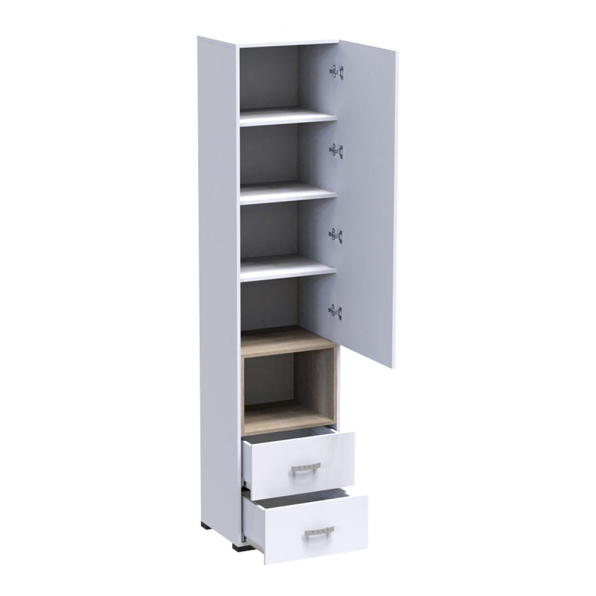 Βιτρίνα-στήλη Toscana pakoworld σε λευκή απόχρωση 50x42x222.5εκ Βιτρίνα-στήλη Toscana pakoworld σε λευκή απόχρωση 50x42x222.5εκ