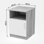 Κομοδίνο Galdi pakoworld σε sonoma απόχρωση 40x45x60εκ Κομοδίνο Galdi pakoworld σε sonoma απόχρωση 40x45x60εκ