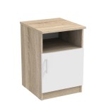 Κομοδίνο Galdi pakoworld σε sonoma-λευκή απόχρωση 40x45x60εκ Κομοδίνο Galdi pakoworld σε sonoma-λευκή απόχρωση 40x45x60εκ