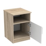 Κομοδίνο Galdi pakoworld σε sonoma-λευκή απόχρωση 40x45x60εκ Κομοδίνο Galdi pakoworld σε sonoma-λευκή απόχρωση 40x45x60εκ