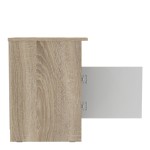 Κομοδίνο Galdi pakoworld σε sonoma-λευκή απόχρωση 40x45x60εκ Κομοδίνο Galdi pakoworld σε sonoma-λευκή απόχρωση 40x45x60εκ