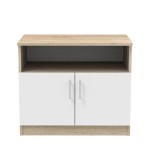 Ντουλάπι χαμηλό Galdow pakoworld σε sonoma-λευκή απόχρωση 80x45x60εκ Ντουλάπι χαμηλό Galdow pakoworld σε sonoma-λευκή απόχρωση 80x45x60εκ